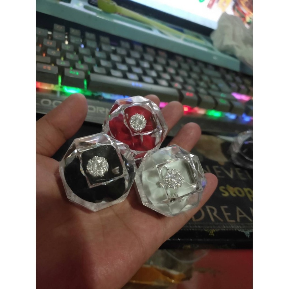 台灣現貨 美美的抖音爆款網紅💍時來運轉戒指 送鑽石戒指收納盒 旋轉戒指-細節圖4