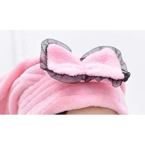 台灣現貨 蝴蝶結快速乾髮帽 洗臉帽 吸水帽-細節圖3