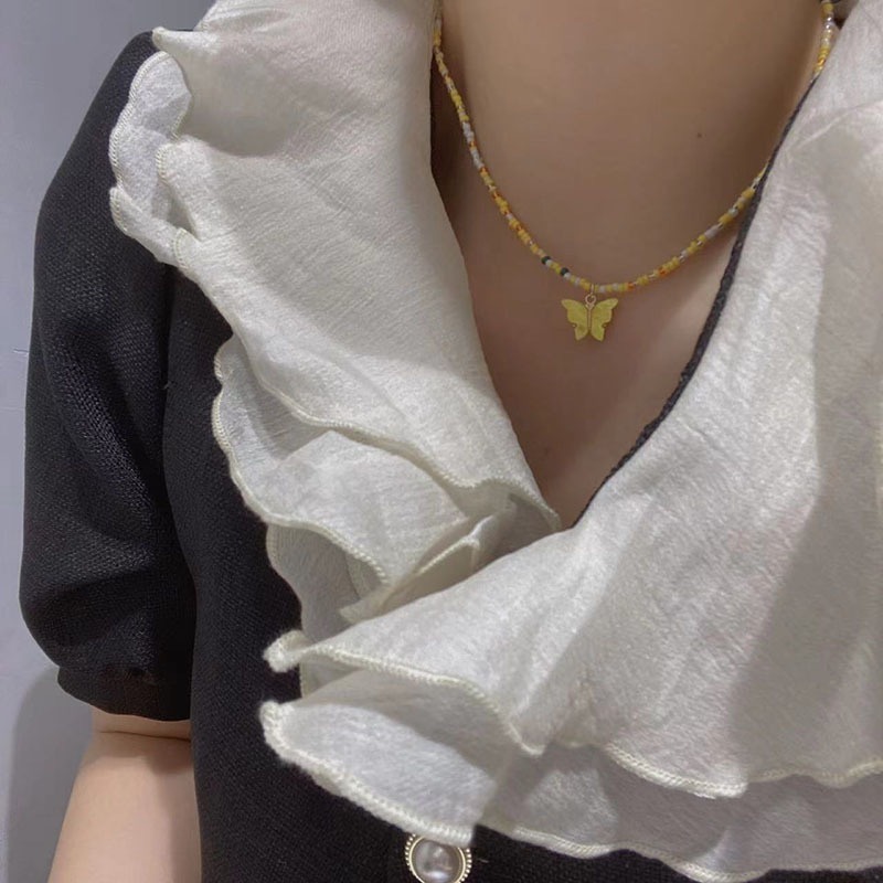 台灣現貨 日韓超流行 糖果色愛心串珠項鍊-細節圖7