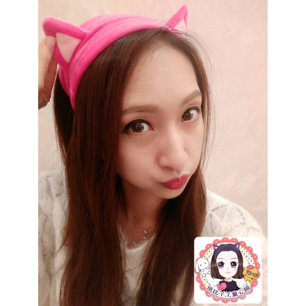 台灣現貨新款韓版 髮帶 貓髮帶 超萌貓咪洗臉 貓耳朵 貓髮箍 貓奴必備 兔耳髮箍-細節圖5