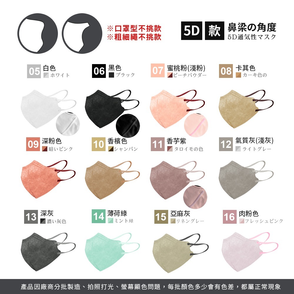 3D口罩  立體口罩 3D立體 一次性 高貼合口罩 彈力耳繩 小臉口罩 鼻樑折角 鼻樑條口罩 10入售【Y9940】-細節圖8