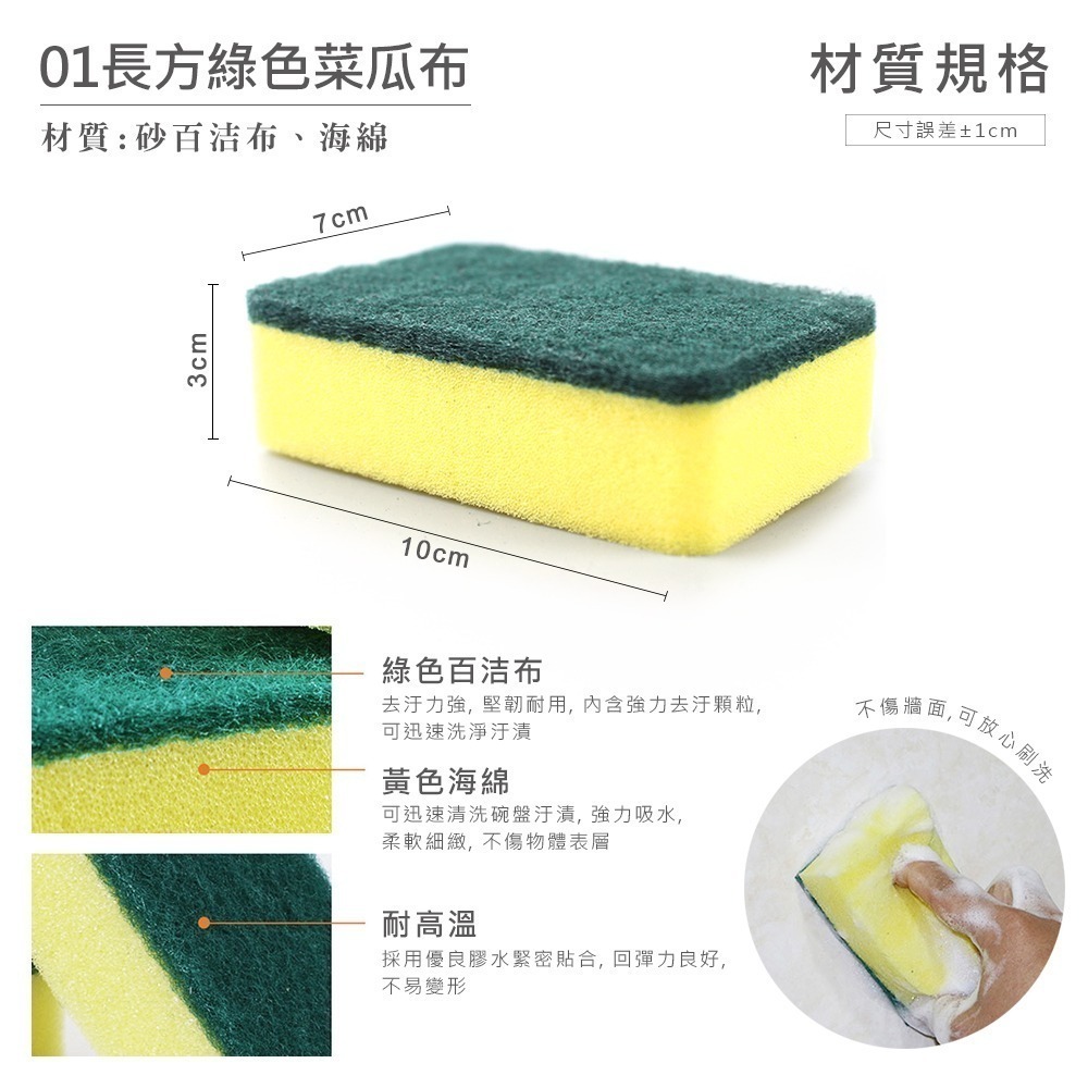 菜瓜布 廚房用 廚房菜瓜布 海棉 廚房清潔【CC0169】-細節圖6