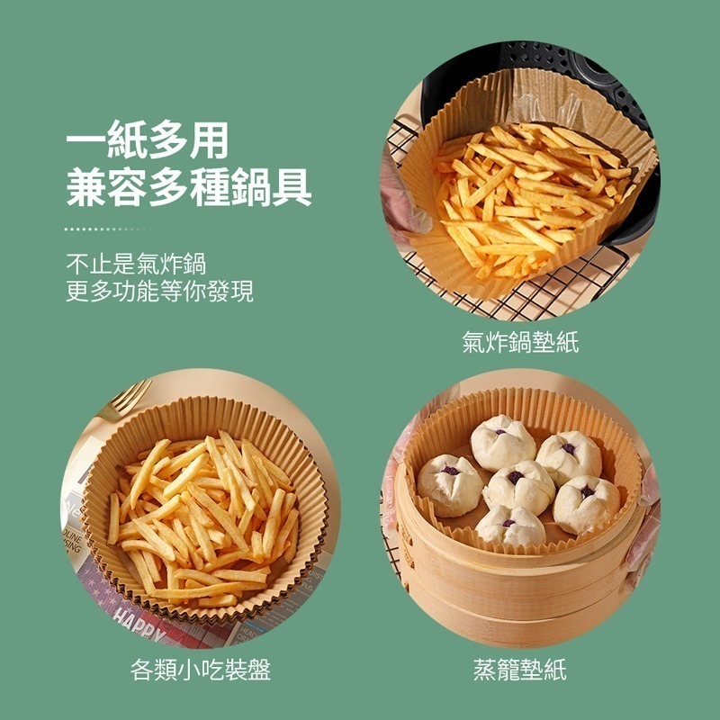 🔥超熱銷🔥 烘焙纸 氣炸鍋專用 烘焙紙盤 烘焙纸 硅油紙盤 隔油紙 食品調理紙 氣炸鍋紙 【CC0289】-細節圖6