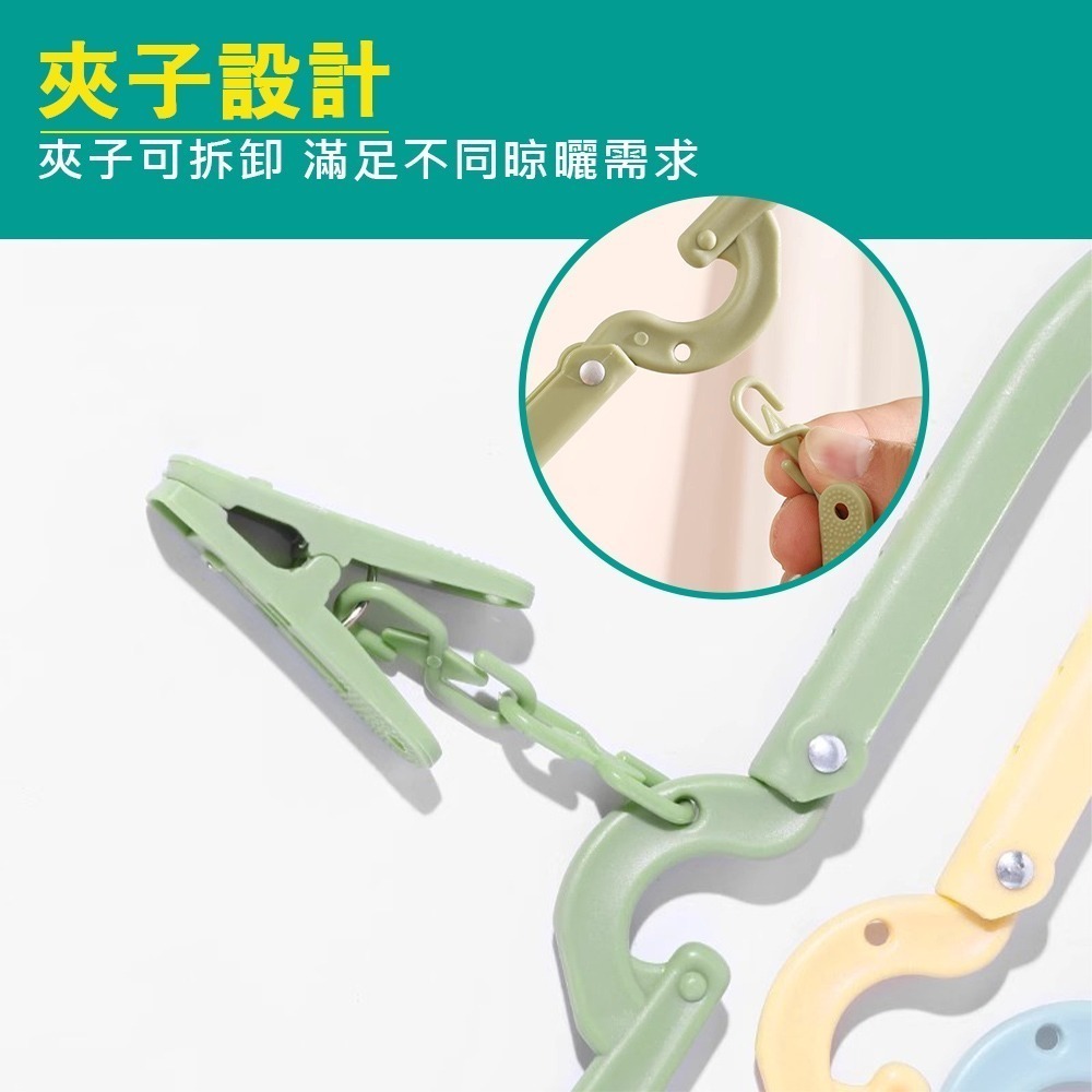 摺疊旅行衣架 衣架 便攜折疊衣架 旅行衣架 收納衣架 可折疊行李衣架 旅行收納 摺疊晾曬架 曬衣架【HW0023】-細節圖5