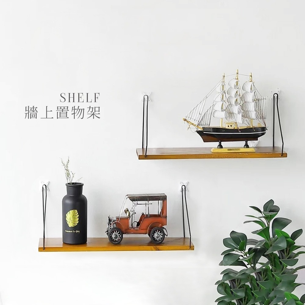 免打孔 工業風 鐵藝 牆壁收納 牆面置物架 北歐風  牆上收納架 壁掛收納架 壁掛層架 層架 書架 SN0074-細節圖3