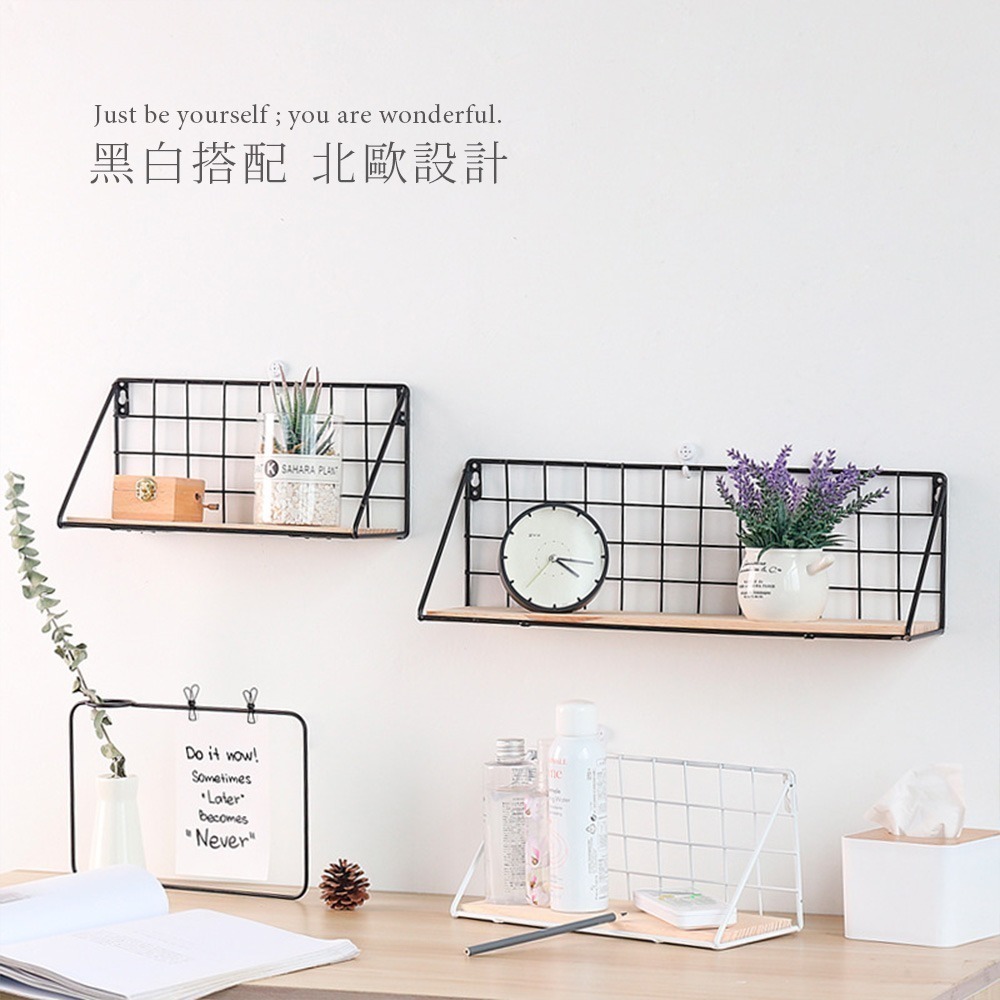 免打孔 工業風 鐵藝 牆壁收納 牆面置物架 北歐風  牆上收納架 壁掛收納架 壁掛層架 層架 書架 SN0074-細節圖6