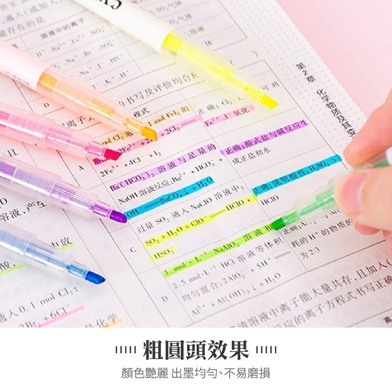 盾牌 螢光筆 文具 筆 記號筆 淡色彩色螢光筆 標記筆 手帳筆 劃記筆 盾牌螢光筆 多色筆 雙頭螢光筆【WJ0141】-細節圖3
