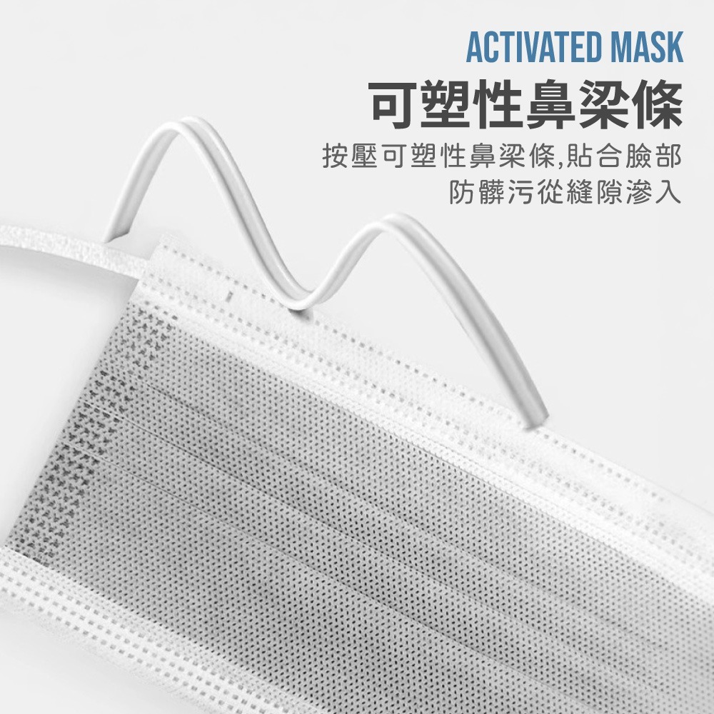 四層活性碳口罩 熔噴布口罩 一次性 口罩 口罩 拋棄式口罩 進口口罩 成人口罩 防塵【Y9901】-細節圖5