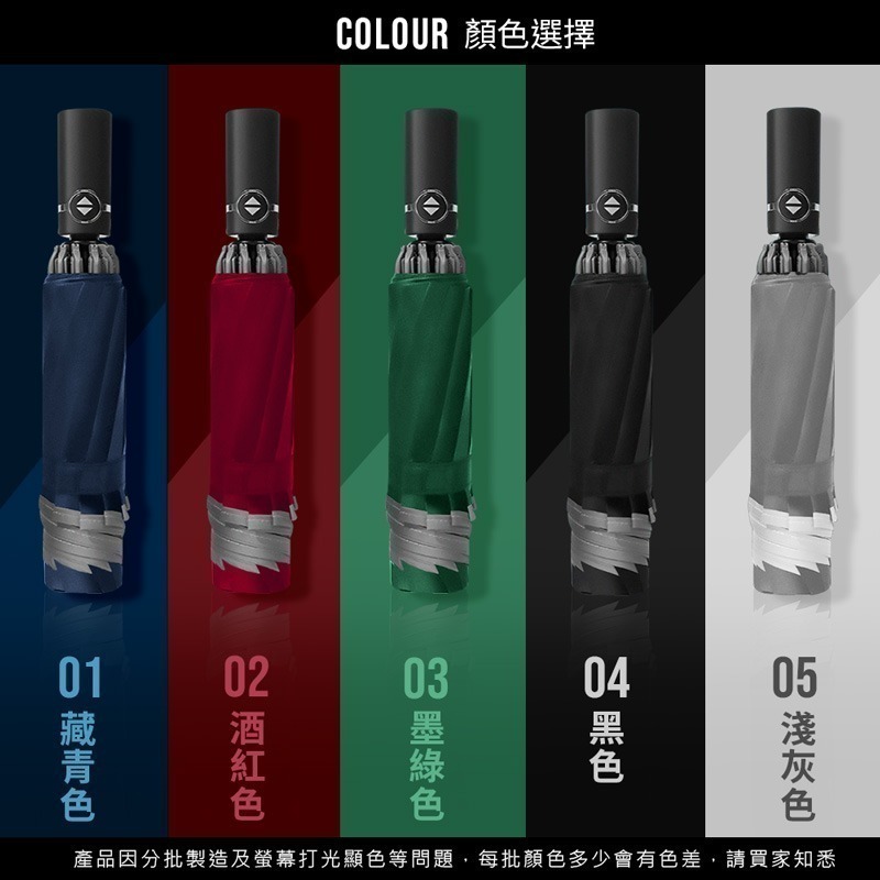 反光反向自動傘 十骨雨傘 自動傘  反向傘 自動傘 反光邊條 夜間安全傘 雨傘 防水雨傘 外出必備傘【HW0029】-細節圖2