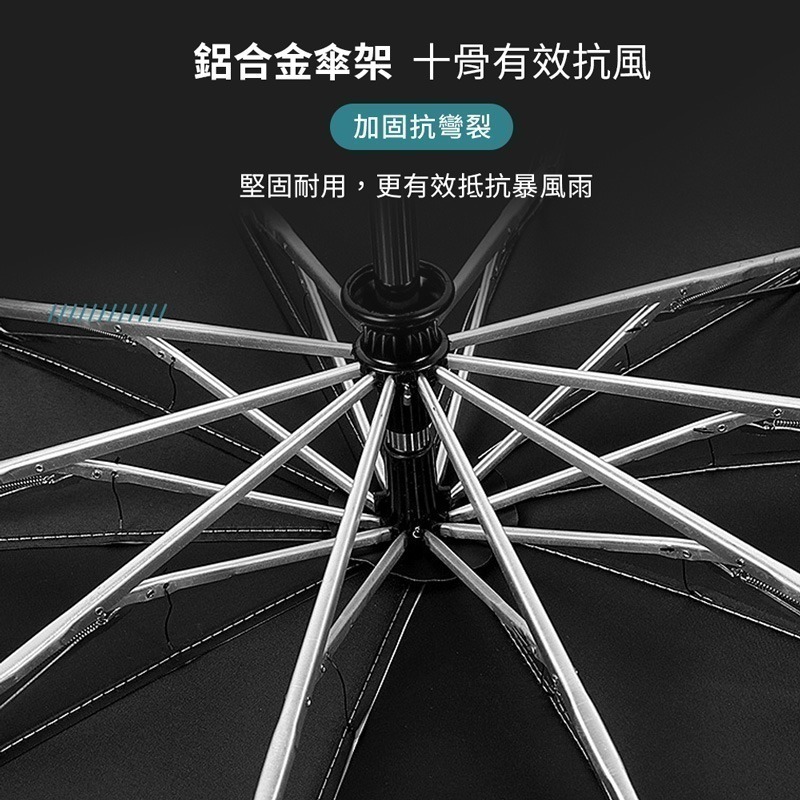 反光反向自動傘 十骨雨傘 自動傘  反向傘 自動傘 反光邊條 夜間安全傘 雨傘 防水雨傘 外出必備傘【HW0029】-細節圖7