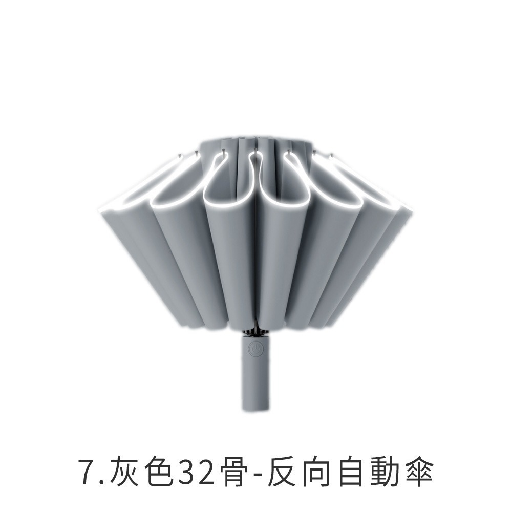 07.灰色32骨-反向自動傘
