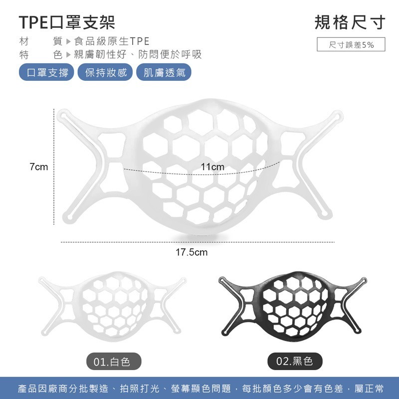 口罩支架 🔥虧本出清🔥 口罩立體支架 口罩內托 3D立體支撐 口罩內墊支架 口罩防悶支架 口罩透氣 口罩神器-細節圖2