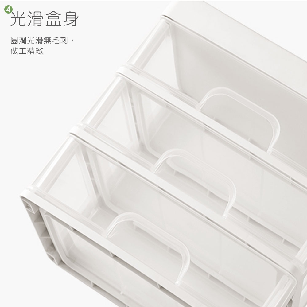 日式簡約收納櫃 小物收納櫃 化妝品收納 桌上收納 無印風 抽屜收納盒 多格整理盒 透明抽屜式 抽屜盒【SN0092】-細節圖5