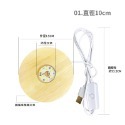 實木LED燈座 底座 實木 LED 打底 可放水晶 小夜燈 裝飾 夜燈 床頭燈【DZ0126】-規格圖1