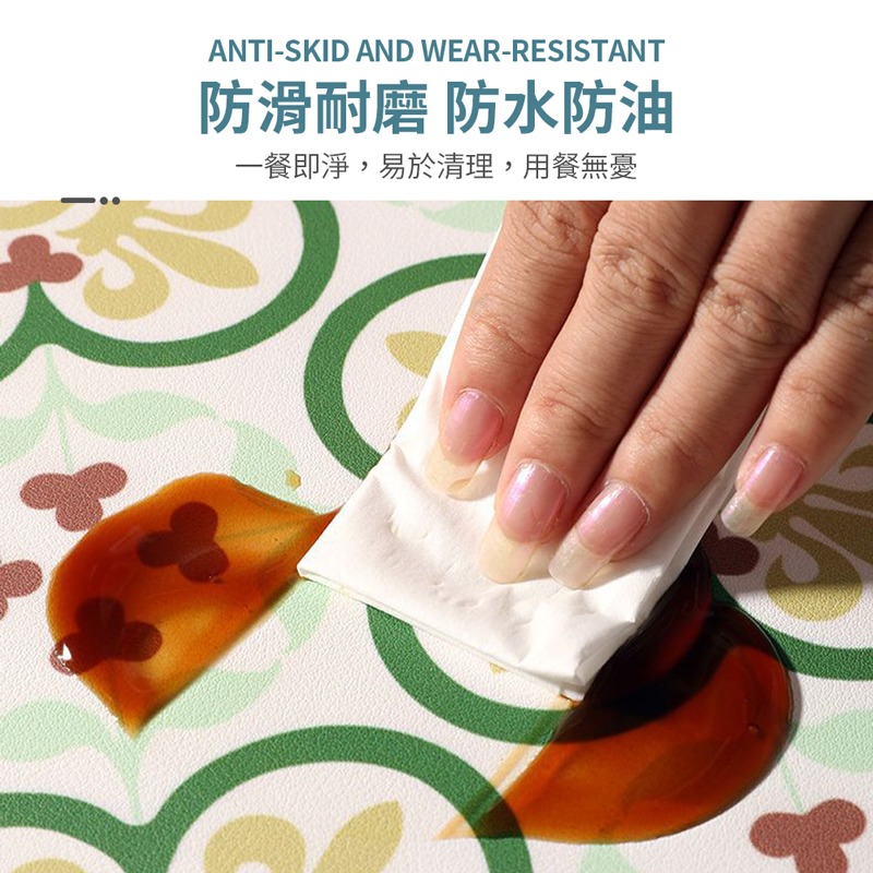 皮革餐墊 北歐風 皮革質感 防油餐墊 隔熱餐墊 止滑墊 桌墊 餐墊【CC0325】-細節圖4