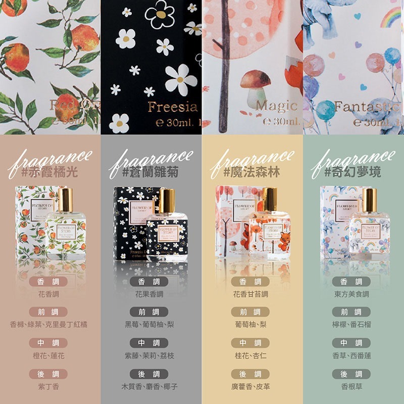 花之物語香水 花之物語 30ml 香水 持久香調 淡香網紅少女 果香 女孩用 清新 香水 花香【MZ0135】-細節圖5