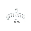 弧形多夾衣架 弧形衣架 多夾衣架 曬衣夾 曬衣架 防風衣夾 一架多夾 不鏽鋼衣架 不鏽鋼衣夾 多功能夾【JJ0616】-規格圖5
