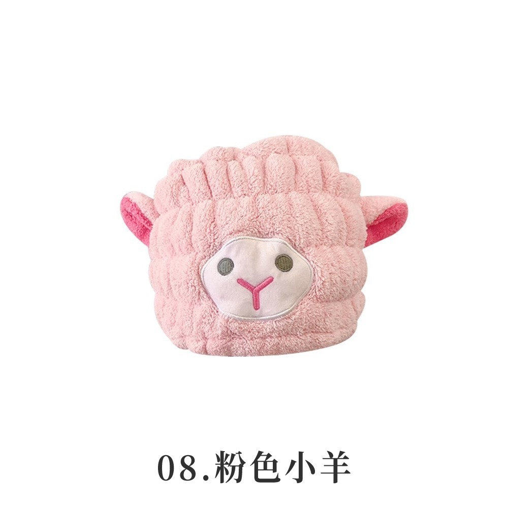 珊瑚絨 動物款 加厚乾髮帽 兔耳朵帽 熊耳朵帽 快速吸水浴帽 乾髮帽 珊瑚絨浴帽 兔耳朵 大人小孩乾髮帽【WY0006】-規格圖9