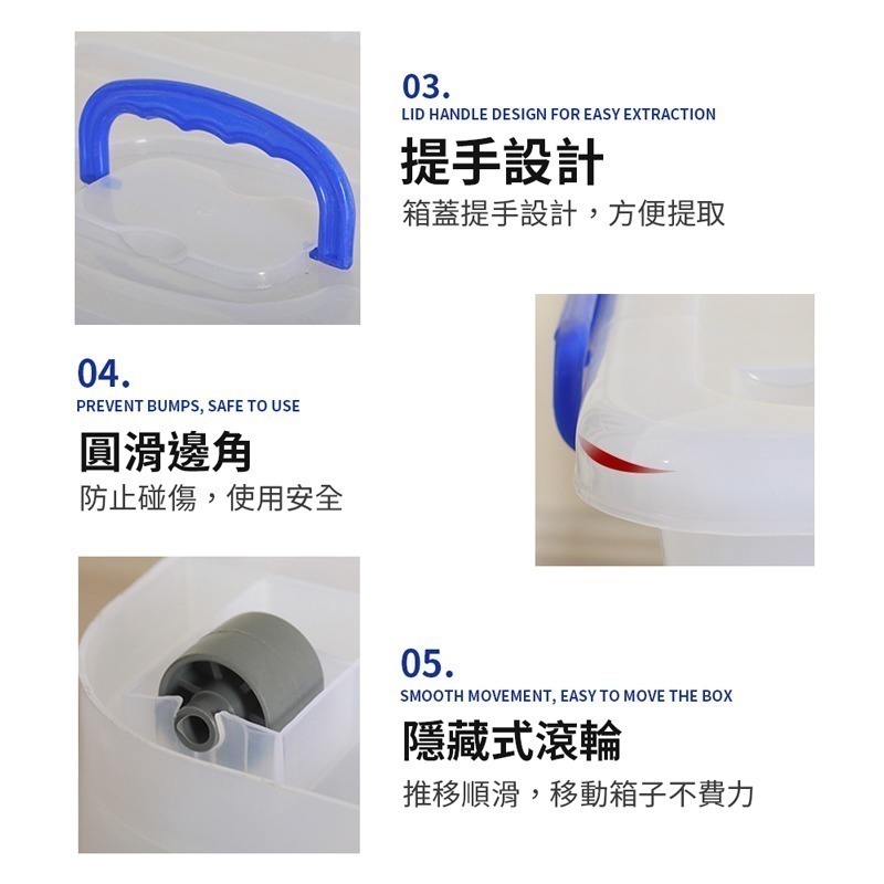 收納整理箱 整理箱 收納箱 透明收納箱 透明整理箱 透明箱 大容量整理箱 衣物收納 換季整理 收納用品【SN0350】-細節圖5