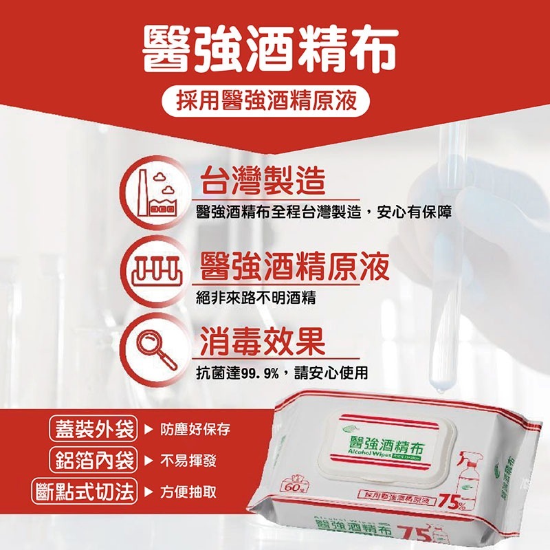 醫強酒精布60抽 醫強柔濕巾 醫強 酒精布 酒精擦 酒精濕巾 純水濕巾 乙醇 隨身包【WS0079】-細節圖2