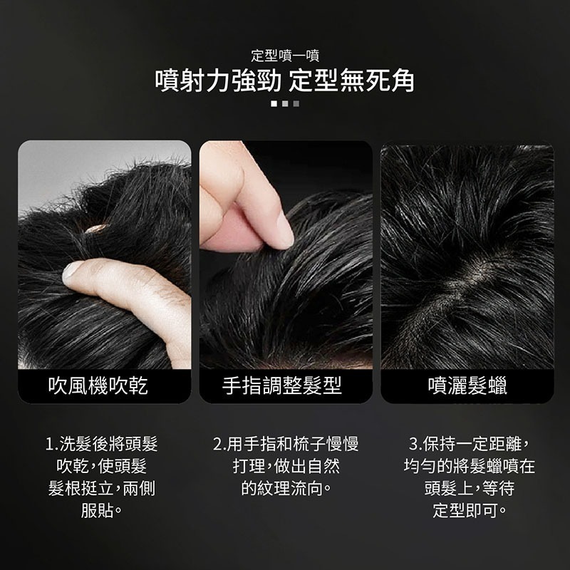 美髮定型噴霧 定型噴霧 無香味 大波浪 空氣瀏海 飛機頭 油頭 男女通用 速乾 自然蓬鬆 造型噴霧【MF0088】-細節圖4