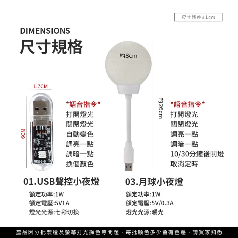 USB聲控小夜燈 白色款 小夜燈 夜燈 聲控小夜燈 感應燈 檯燈 語音燈 智能燈 智能小夜燈 床頭燈【DZ0172】-細節圖3