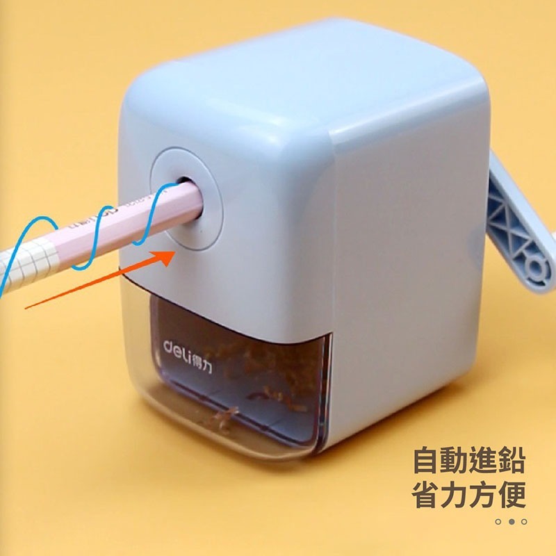 得力手搖削鉛筆機 削鉛筆機 手搖削鉛筆 三角筆桿 六角筆桿 圓桿 鉛筆 文具 色鉛筆 削筆機 鉛筆機【WJ0151】-細節圖3