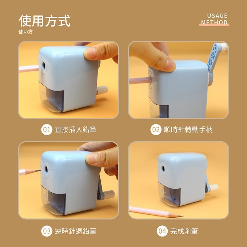 得力手搖削鉛筆機 削鉛筆機 手搖削鉛筆 三角筆桿 六角筆桿 圓桿 鉛筆 文具 色鉛筆 削筆機 鉛筆機【WJ0151】-細節圖5