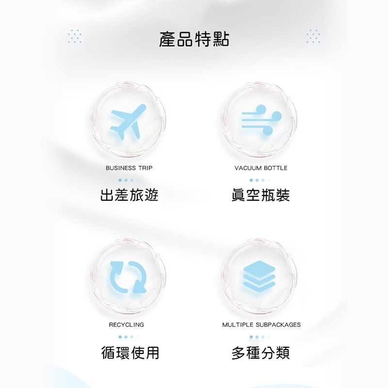 真空分裝瓶 分裝瓶 無印風 乳液瓶 真空瓶 旅行外出瓶 噴瓶 小噴瓶 噴霧瓶 分裝罐 乳液分裝瓶【SN0250】-細節圖2