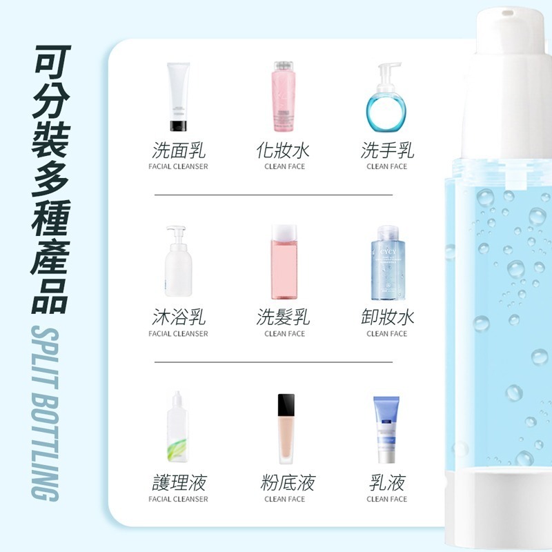 真空分裝瓶 分裝瓶 無印風 乳液瓶 真空瓶 旅行外出瓶 噴瓶 小噴瓶 噴霧瓶 分裝罐 乳液分裝瓶【SN0250】-細節圖3