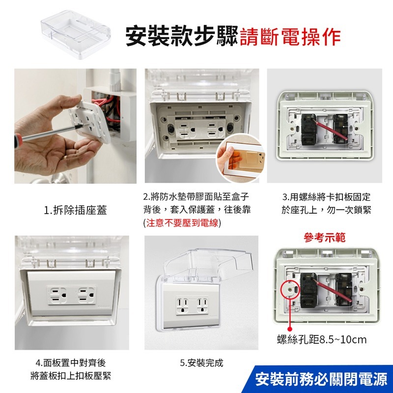 插座防水蓋 防水 防電 插頭蓋 插座蓋 防塵蓋 浴室插頭保護蓋 防潑水 防觸電 蓋子 小孩保護蓋【JJ0554】-細節圖8