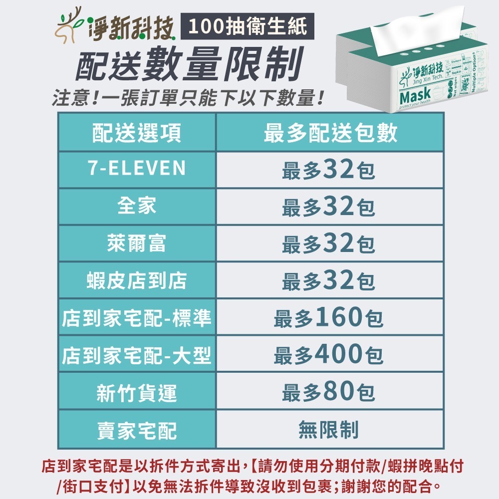 淨新 抽取式衛生紙 100抽衛生紙 台灣製造 淨新衛生紙 衛生紙 面紙 擦手紙 原生木漿衛生紙【WS0092】-細節圖3