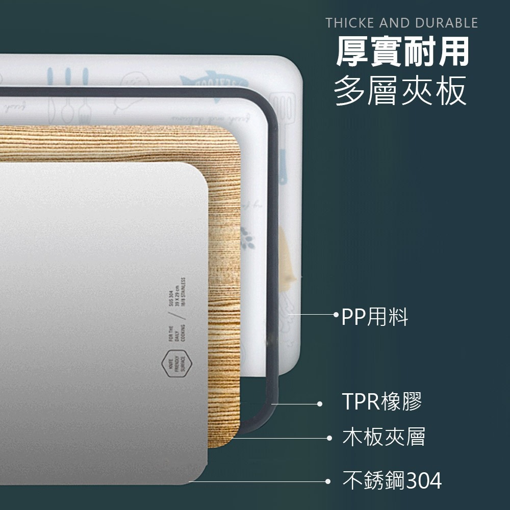 304不鏽鋼雙面PP砧板 兩用砧板 不鏽鋼 砧板 切菜板 菜板 切菜砧板 防滑切菜板【CC0131】-細節圖4