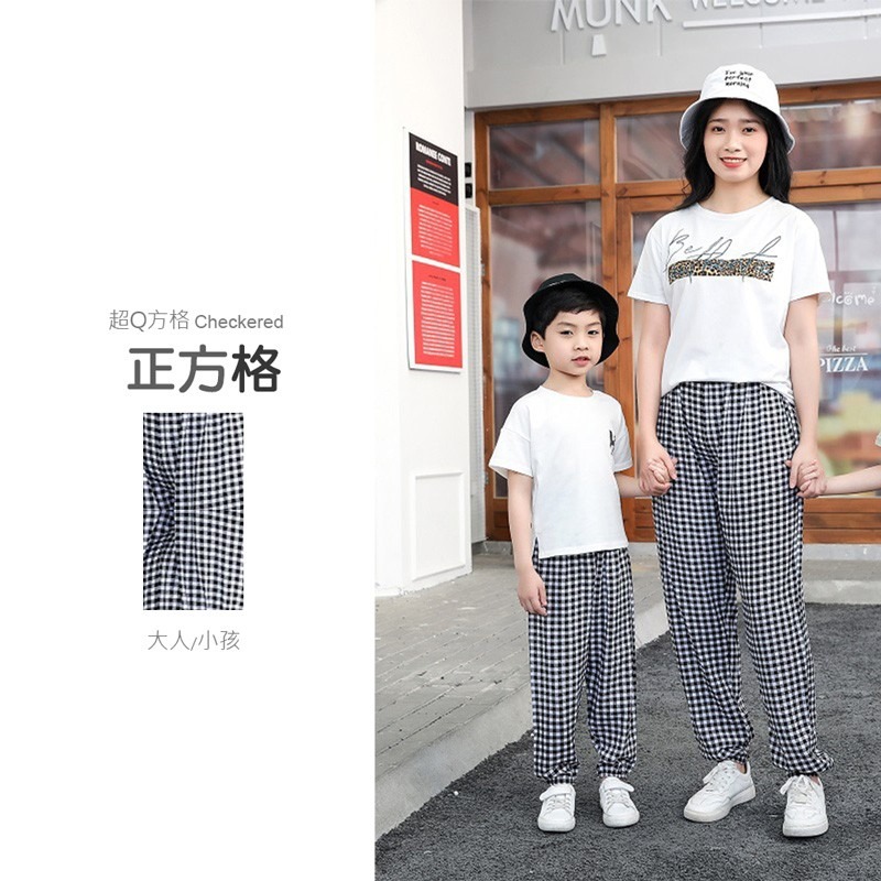 大人款賣場韓版親子裝 夏季薄款綿綢沙灘褲 防蚊褲 親子裝 夏天必備 燈籠褲 長褲 成人燈籠褲 大人款【FS0025】-細節圖10