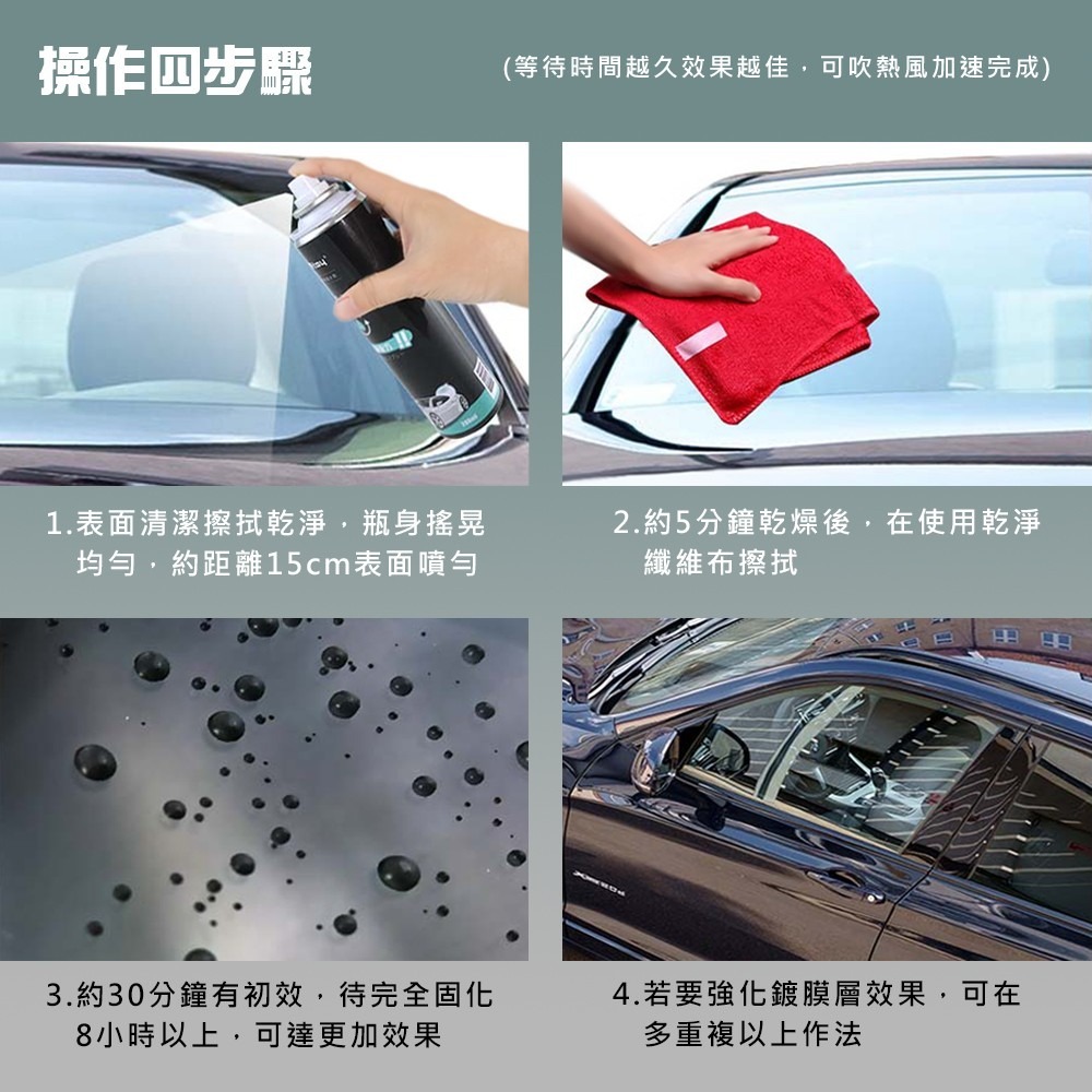 台製 鞋子噴霧 汽車玻璃專用 防潑水 撥水劑 防水噴霧 DIY鍍膜 打蠟 汽車玻璃 雨天必備【CY0016】-細節圖3