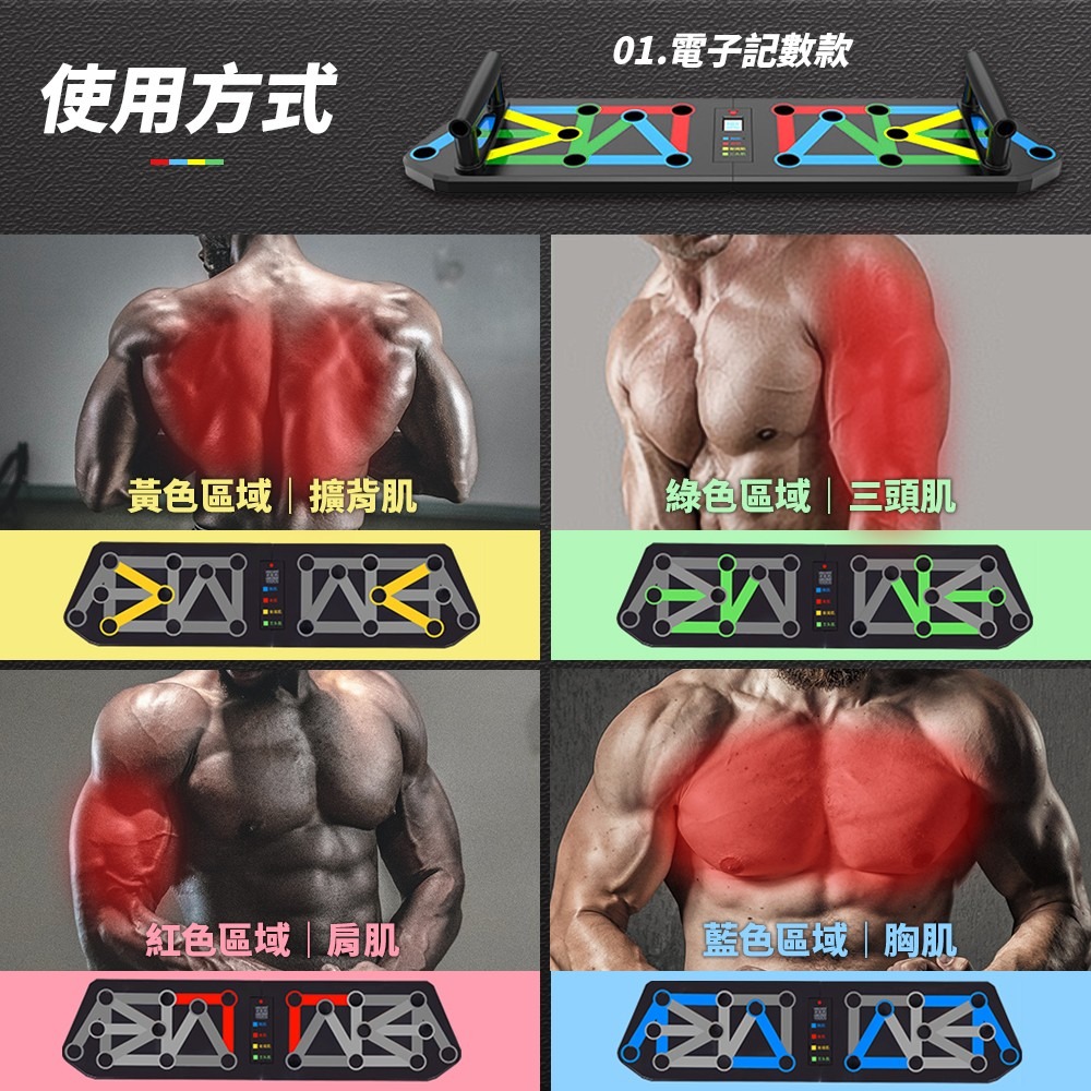 多功能俯臥撐板 多功能俯臥撐板 俯臥撐支架 健身器材 胸肌訓練器 訓練 健身 胸肌訓練 俯臥撐 運動用品【YD0028】-細節圖4