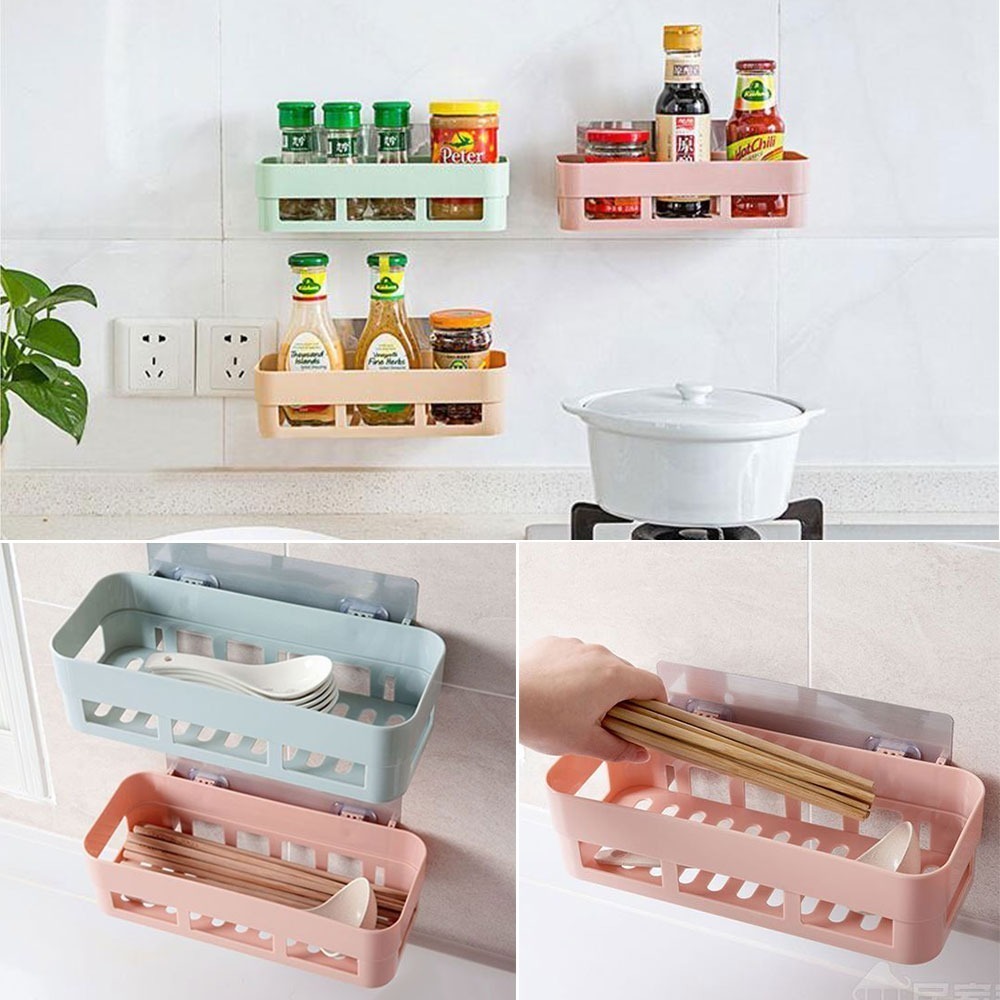 免釘 免打孔  塑料 廚房浴室置物架 廚房置物架 浴室置物架 收納【SN0087】-細節圖8