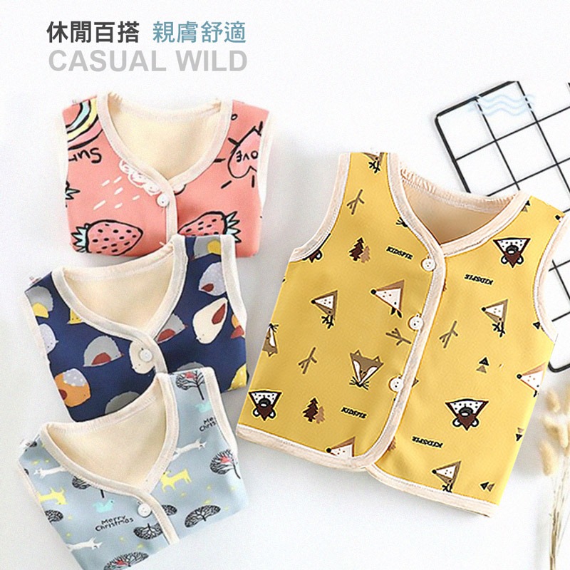 兒童加絨馬甲 秋季嬰兒男童保暖無袖外套 兒童加絨加厚背心 兒童背心 男女童保暖無袖外套 男女童嬰幼背心【YY0028】-細節圖4