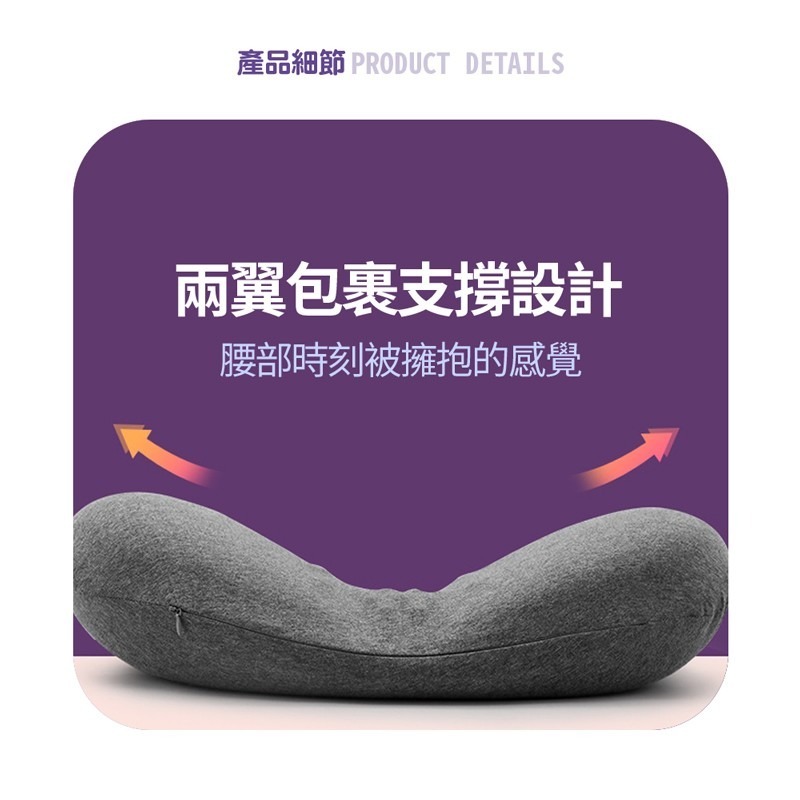 花生型靠墊 骨盆枕 腰椎枕 床上腰枕 睡眠腰墊 腰椎墊子 腰部睡覺支撐 記憶棉腰椎枕【YD0037】-細節圖4