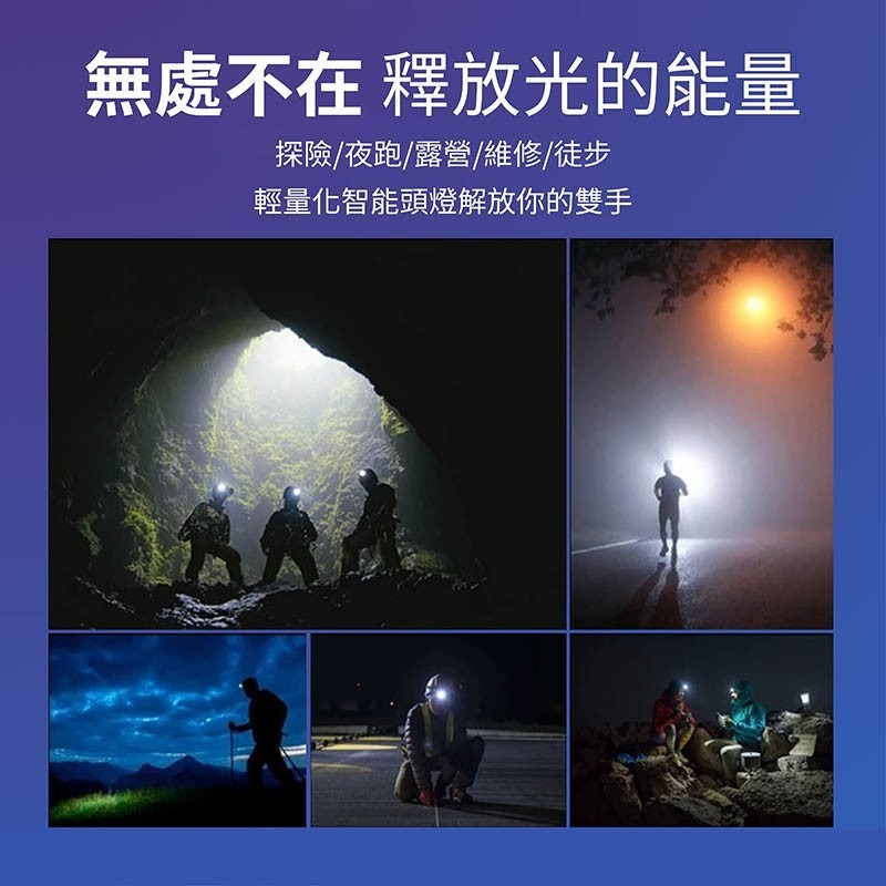 揮手感應式頭燈 LED COB頭燈 強光 USB燈 戶外防水 工作頭燈 強光燈 登山燈 工作燈 釣魚燈【DZ0162】-細節圖8
