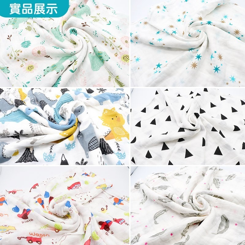 棉紗包巾 寶寶棉沙包巾 寶寶柔軟紗布蓋毯 包巾 嬰兒包巾 紗布巾 純棉紗布包巾 透氣涼爽  口水巾【YY0017】-細節圖8