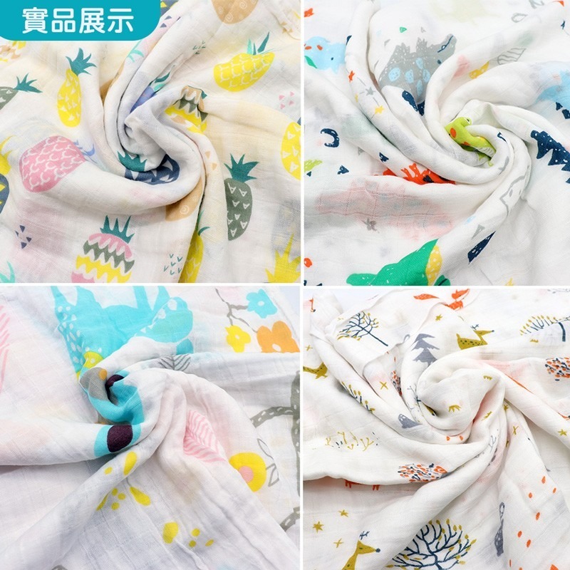 棉紗包巾 寶寶棉沙包巾 寶寶柔軟紗布蓋毯 包巾 嬰兒包巾 紗布巾 純棉紗布包巾 透氣涼爽  口水巾【YY0017】-細節圖9