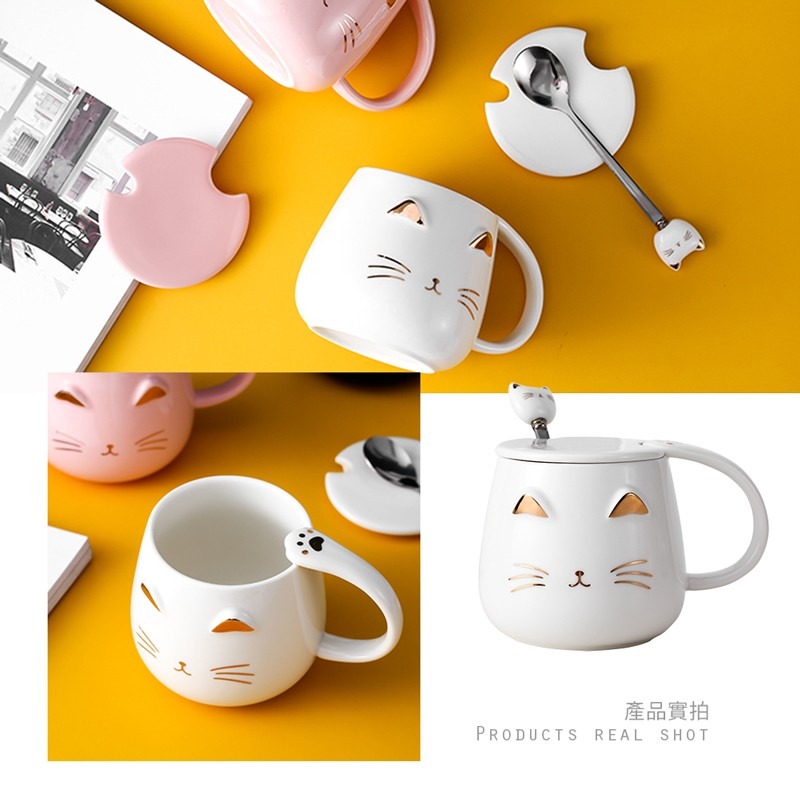 猫咪陶瓷杯 咖啡杯 水杯 貓咪造型杯 貓咪咖啡杯 貓造型 下午茶杯馬克杯 【CC0265】-細節圖4