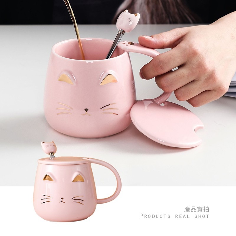 猫咪陶瓷杯 咖啡杯 水杯 貓咪造型杯 貓咪咖啡杯 貓造型 下午茶杯馬克杯 【CC0265】-細節圖5