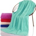 05.珊瑚絨素款浴巾綠色