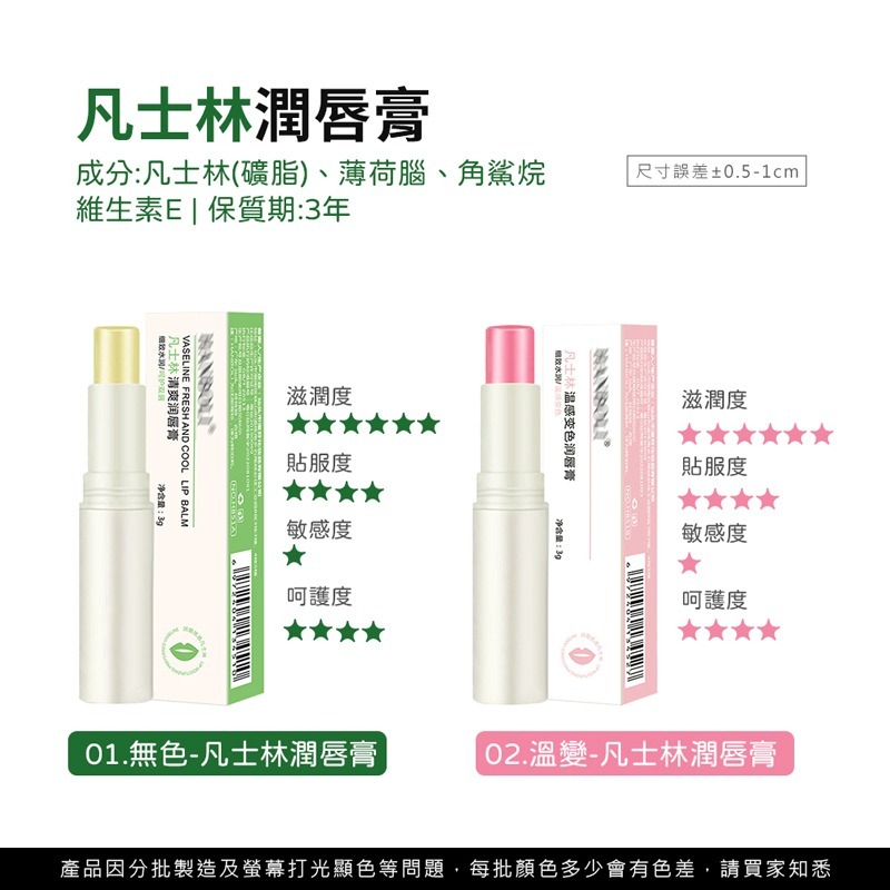 凡士林潤唇膏 變色保濕潤唇膏 保濕唇膏 潤唇膏 變色護唇膏 護唇膏 溫感唇膏 變色口紅 變色唇膏 唇膏【MZ0276】-細節圖2