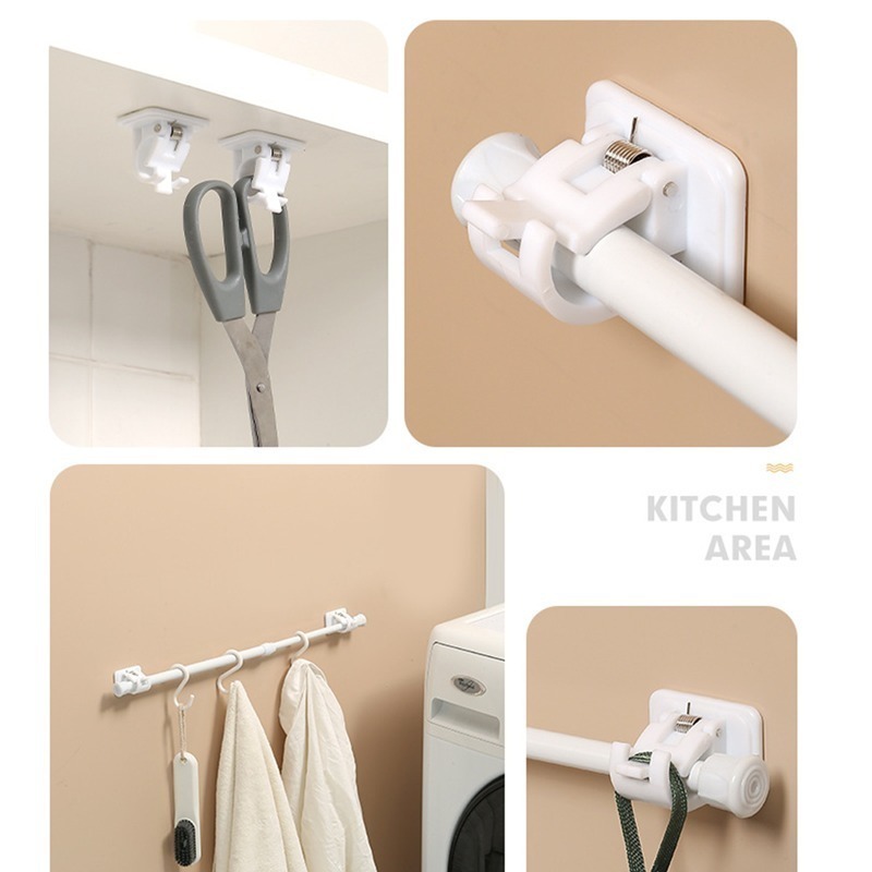 伸縮桿掛架 窗簾桿固定 桿子固定器 伸縮桿固定 伸縮桿掛勾 窗簾桿掛鉤 伸縮桿固定夾 掛架 掛鉤架 掛勾【SN0239】-細節圖6