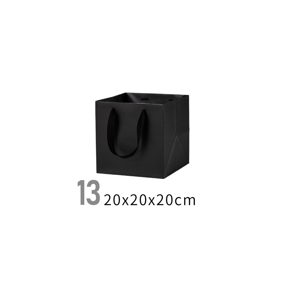 黑色手提紙袋 黑色紙袋 手提紙袋 紙袋 直式紙袋 橫式紙袋 禮品袋 手提袋 包裝袋 禮物袋 袋子【SN0398】-規格圖6