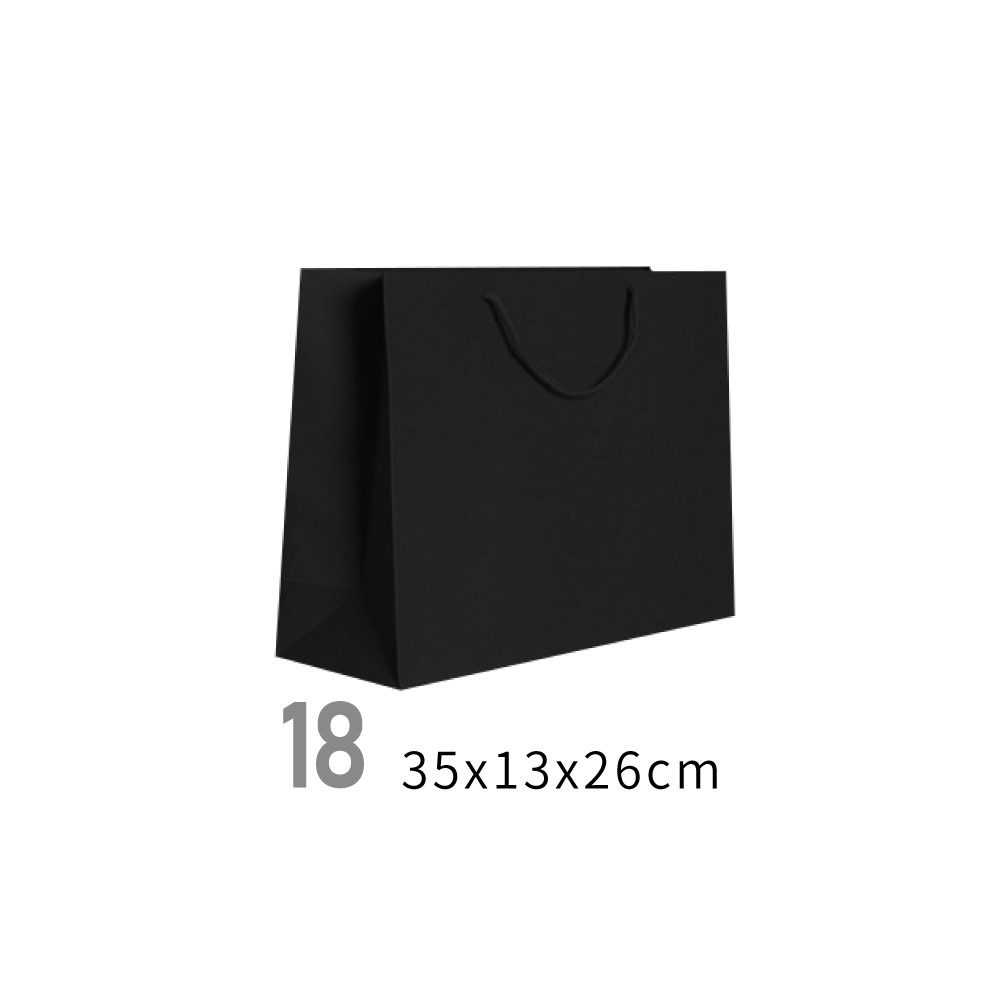 黑色手提紙袋 黑色紙袋 手提紙袋 紙袋 直式紙袋 橫式紙袋 禮品袋 手提袋 包裝袋 禮物袋 袋子【SN0398】-規格圖6