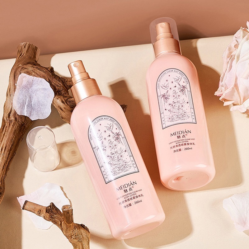 魅點噴霧身體乳 260ml 噴霧身體乳 光感清透噴霧身體乳 保濕 清爽 不黏膩 身體乳 身體噴霧【MZ0310】-細節圖6